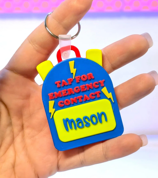 Lightning Emergency Contact Bag Tag