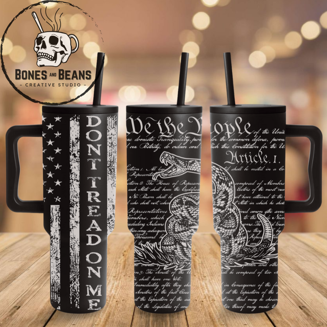 Dont Tread On Me Engraved Tumbler - 40oz