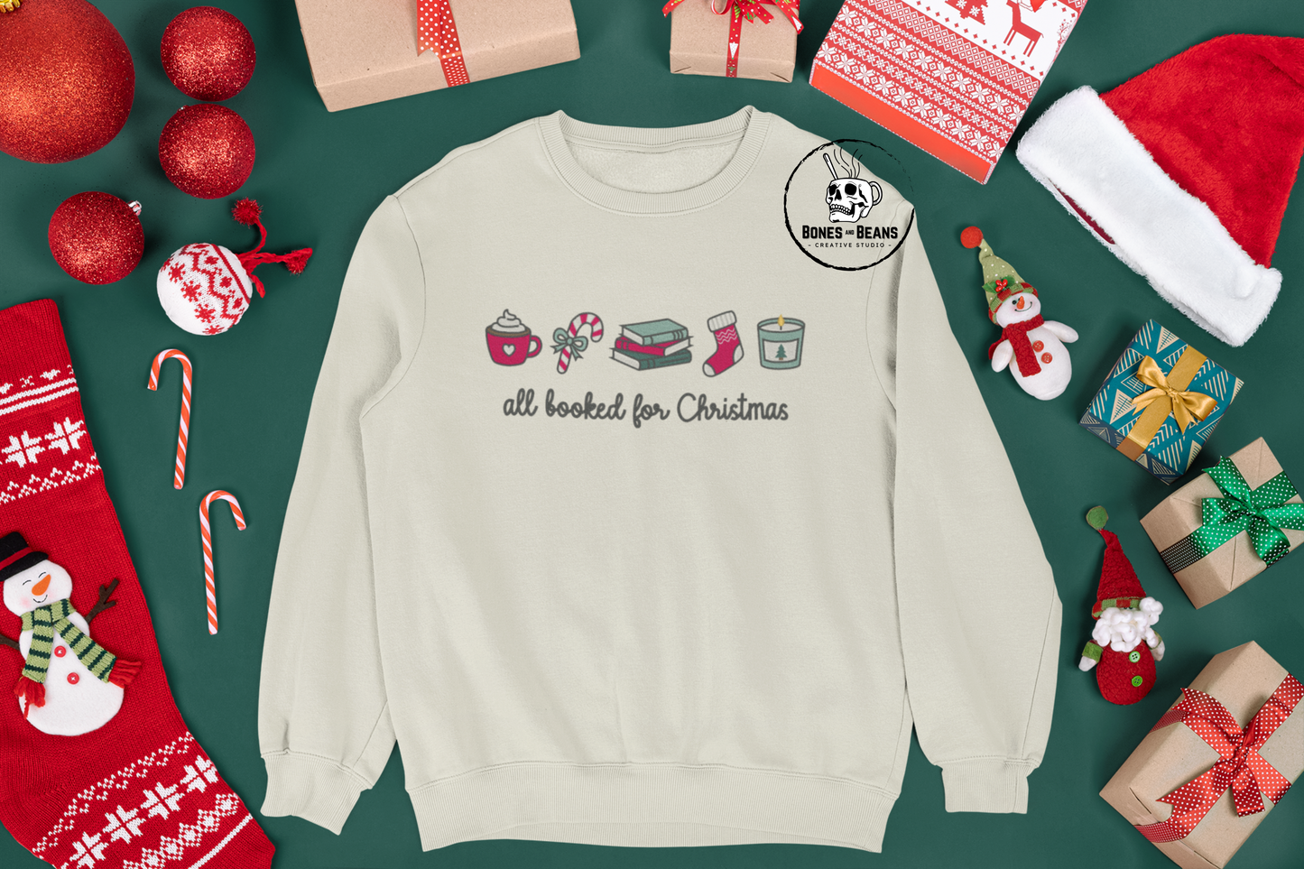 All Booked For Christmas Icons Sweatshirt