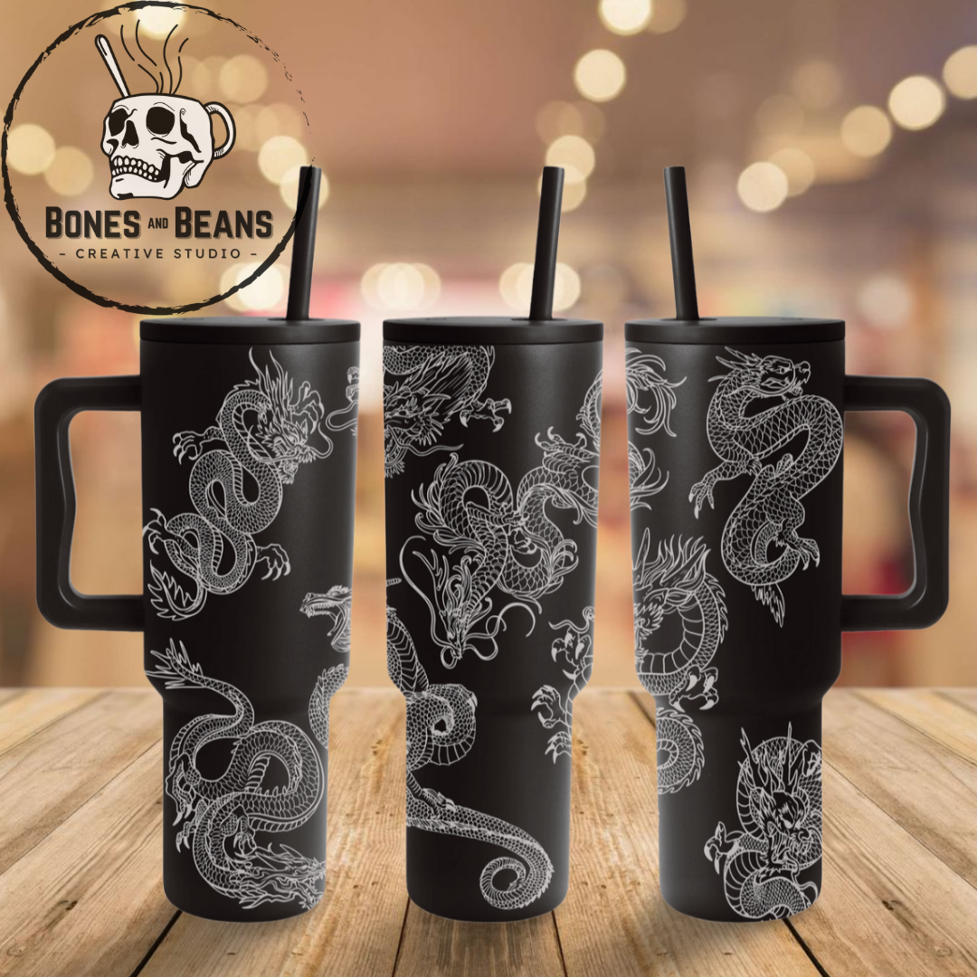 Dragons Engraved Tumbler - 40oz