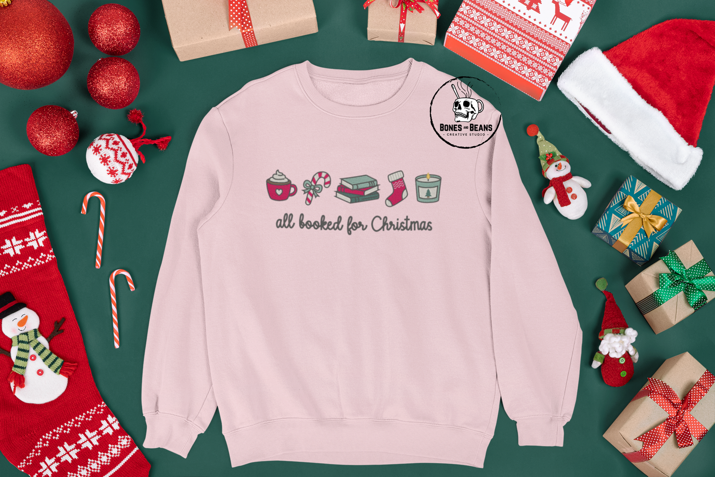 All Booked For Christmas Icons Sweatshirt