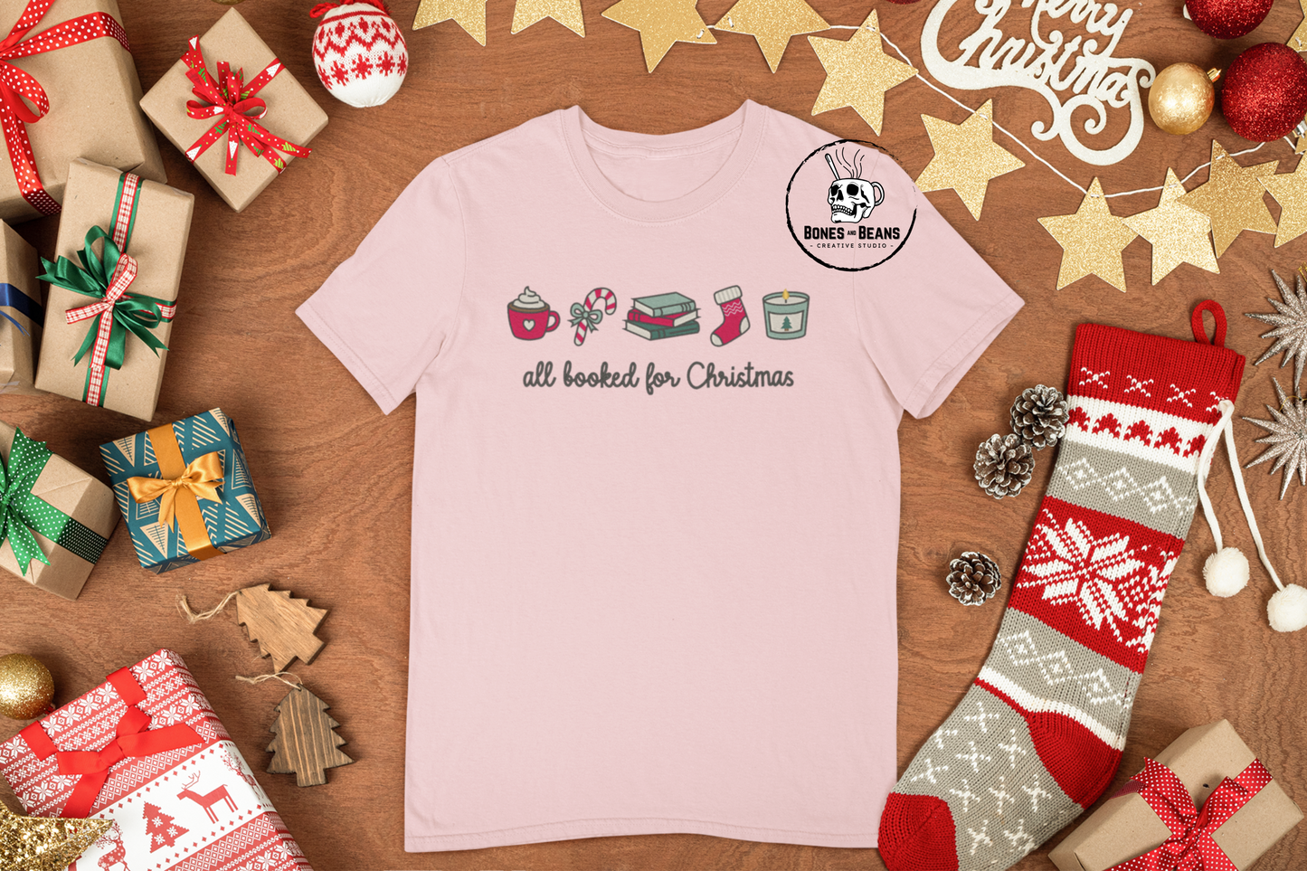 All Booked For Christmas Icons T-Shirt