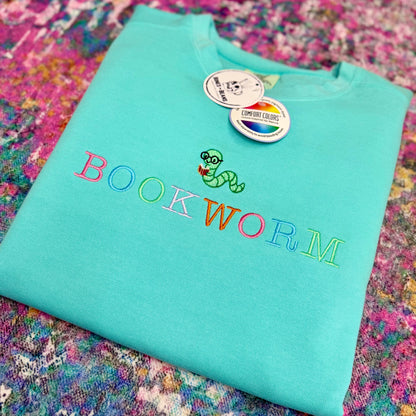 Bookworm Sweatshirt (Size M Comfort Colors) - RTS