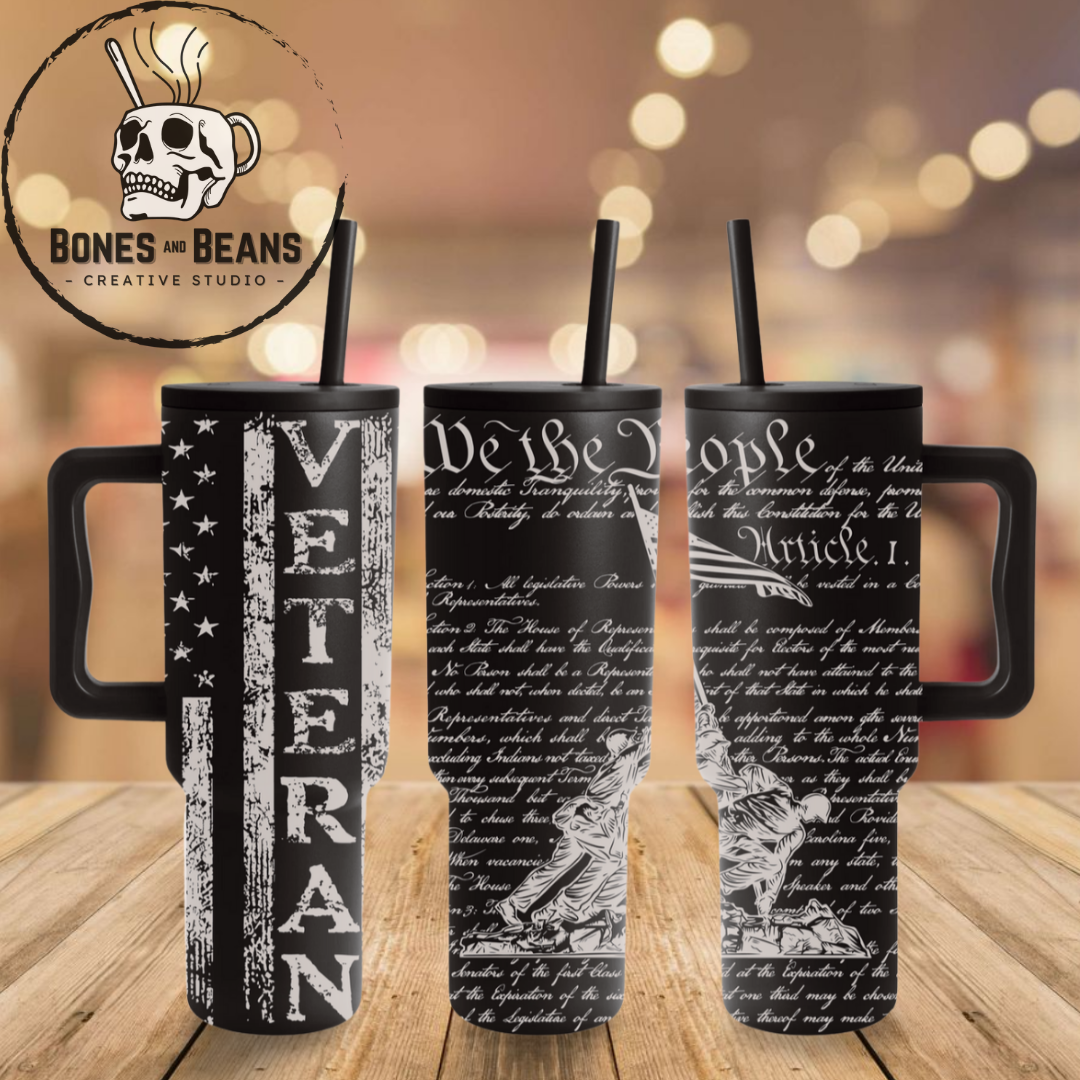 Iwo Jima Veteran Engraved Tumbler - 40oz