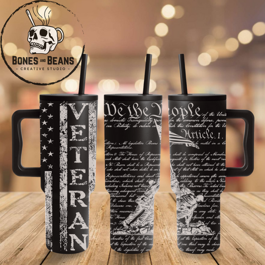 Iwo Jima Veteran Engraved Tumbler - 40oz
