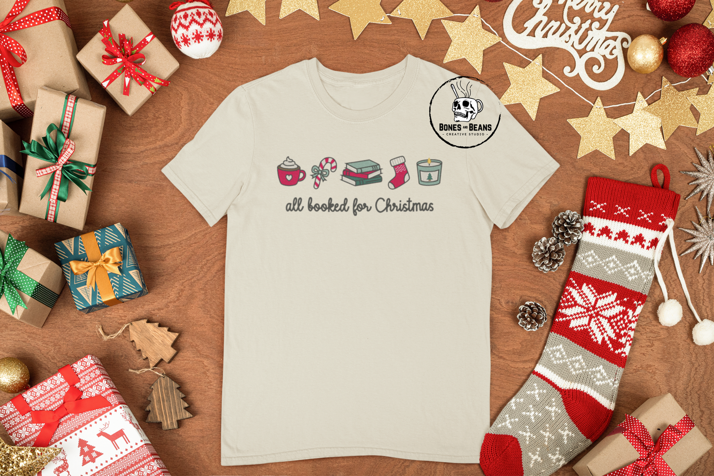 All Booked For Christmas Icons T-Shirt