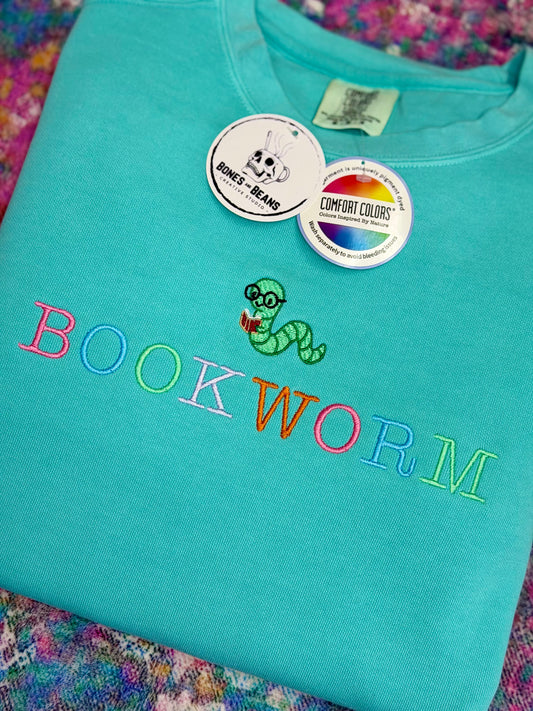 Bookworm Sweatshirt (Size M Comfort Colors) - RTS