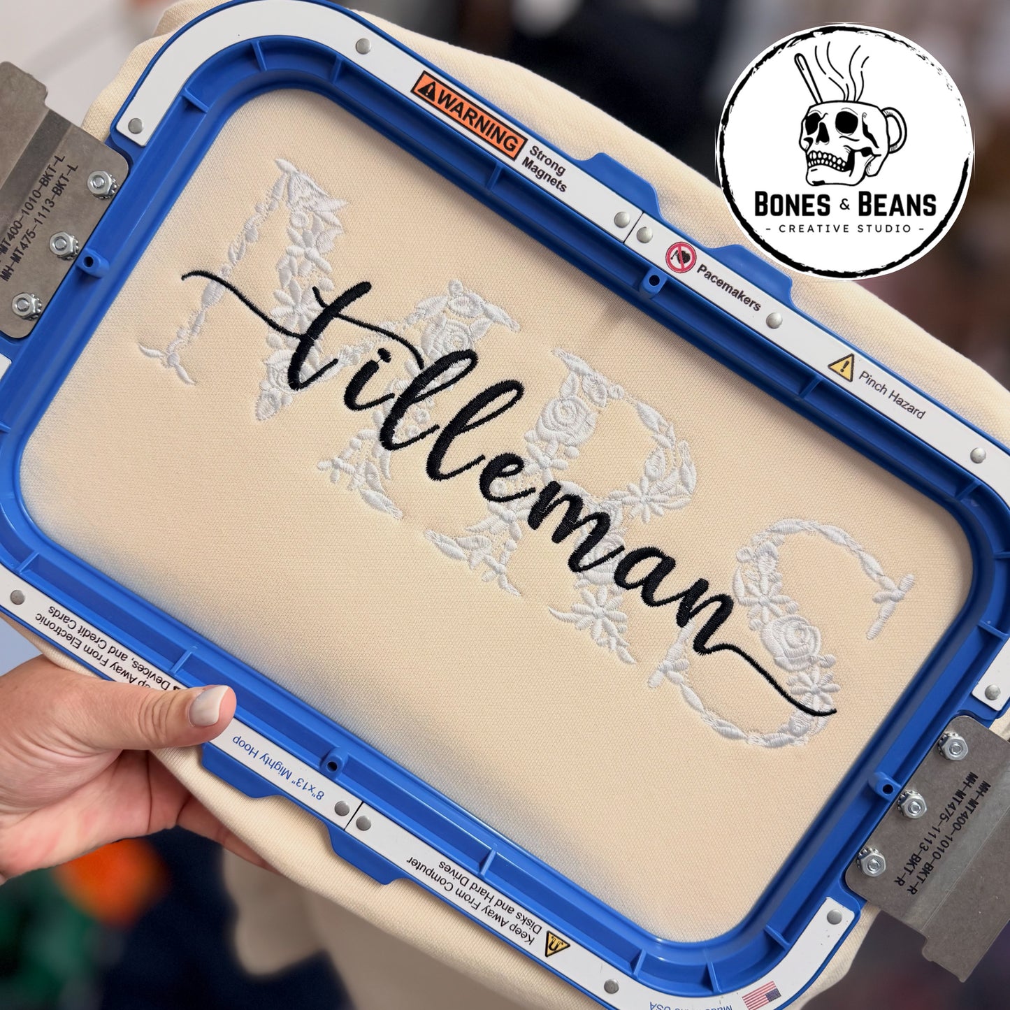 Custom Mrs Last Name Embroidered Sweatshirt in Ivory | Personalized Bridal Gift