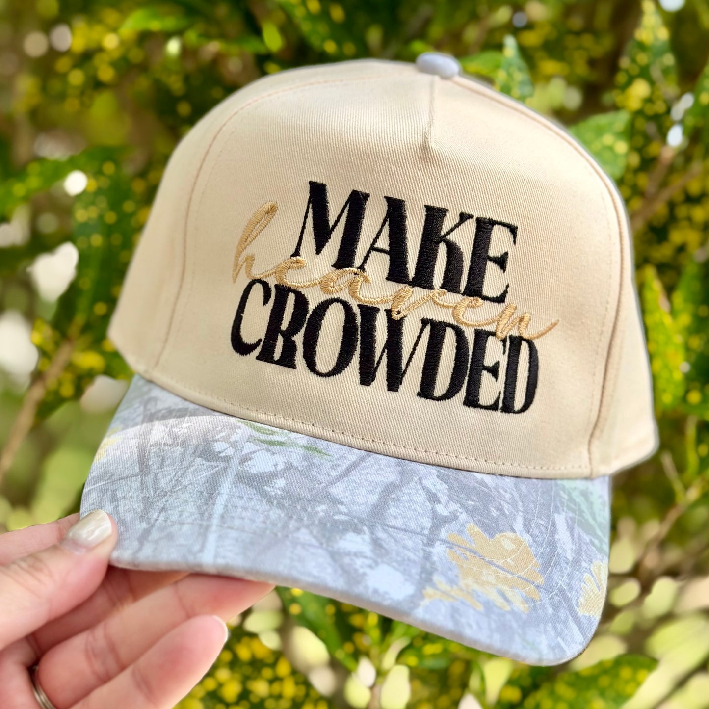 Make Heaven Crowded — Embroidered Baseball Cap