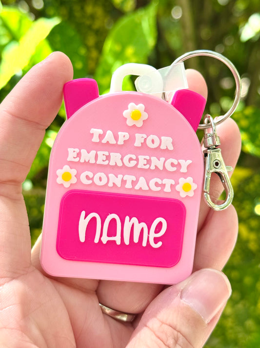 Daisy Emergency Contact Bag Tag
