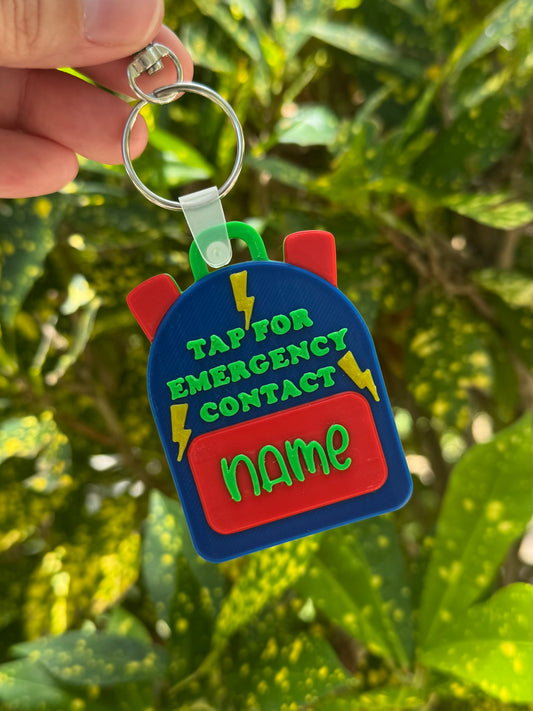 Lightning Emergency Contact Bag Tag