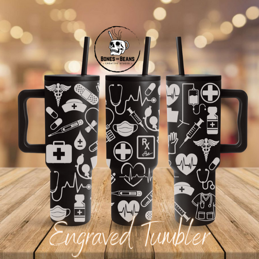 Nursing Doodles Tumbler - 40oz
