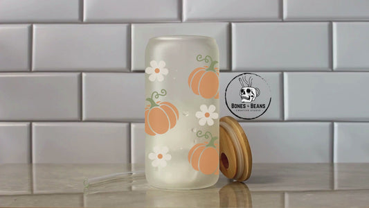 Pumpkin & Flowers Cup - 16 oz